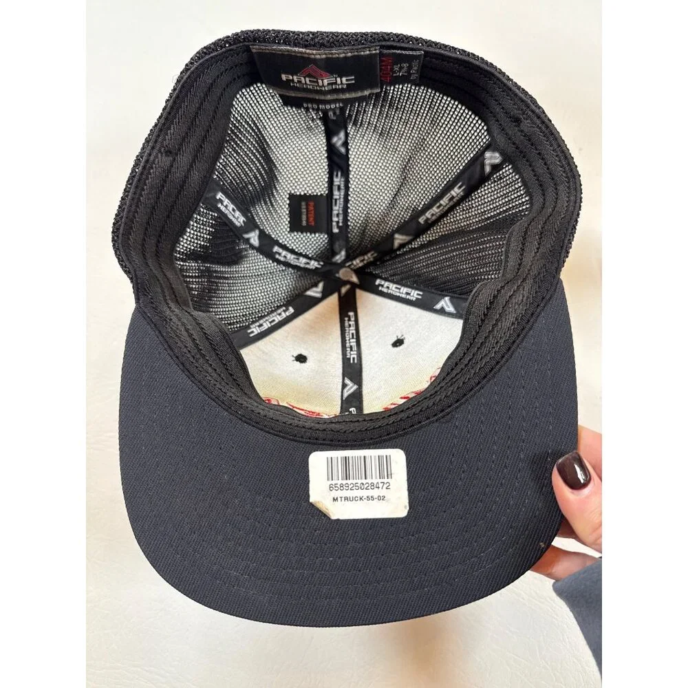 Miken Black Trucker Hat with Red Logo